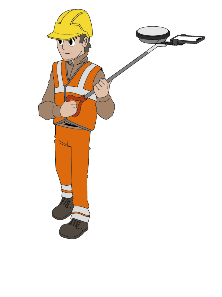 Chef de chantier qui utilise FOUILLES 3D