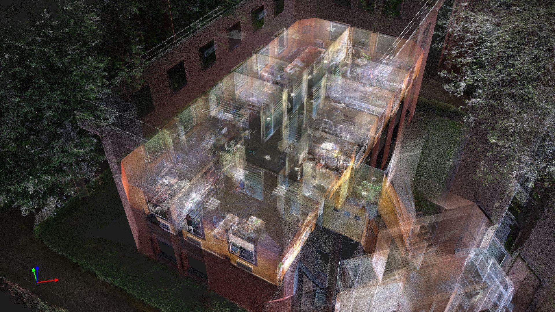 Locaux GEOSYSTEMS France en nuage de points