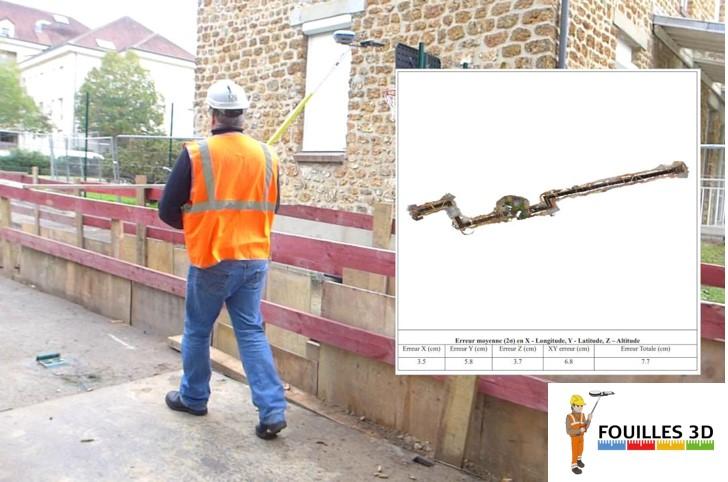 Utilisation de FOUILLES 3D pour le récolement d'un réseau