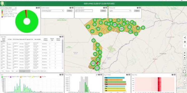 Interface de Smart Census sous la forme d'une carte géo-analytique